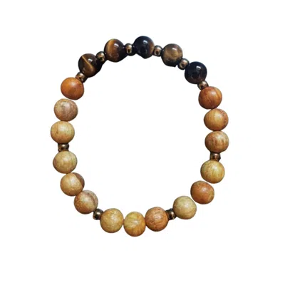 Lemuria Store Women's Neutrals Tigers Eye Palo Santo Bracelet