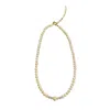 Lemuria Store Women's White Pearl & Aquamarine Necklace In White