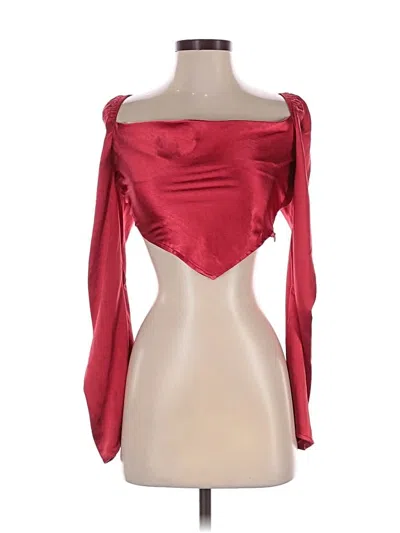 Pre-owned Lena 3/4 Sleeve Blouse In Red