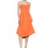 Lena Berkley Open Back Dress In Orange In Orange