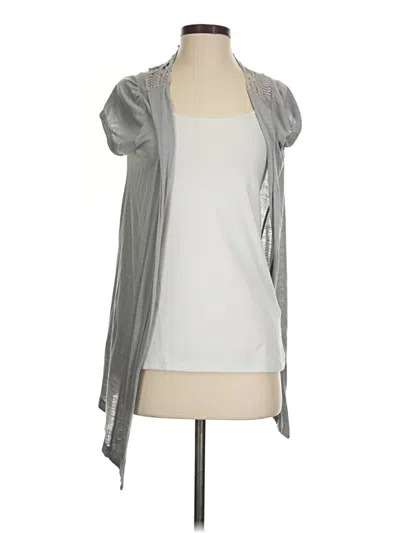 Pre-owned Lena Cardigan Sweater In Silver