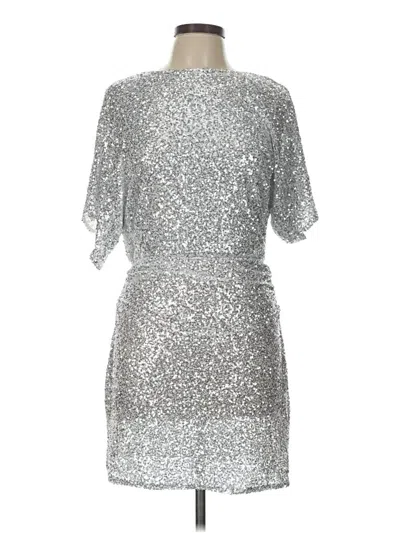 Pre-owned Lena Cocktail Dress In Silver