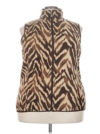 Pre-owned Lena Faux Fur Vest In Brown
