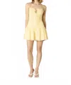 Lena Friday Night Cotton Mini Dress In Yellow In Yellow