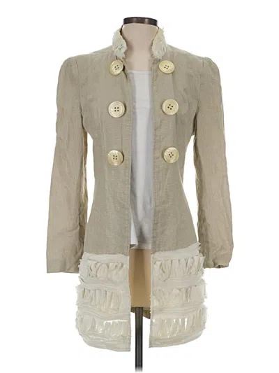 Pre-owned Lena Gabrielle Blazer Jacket In White