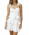 Lena Genesis Ruffle Dress In Off White In White