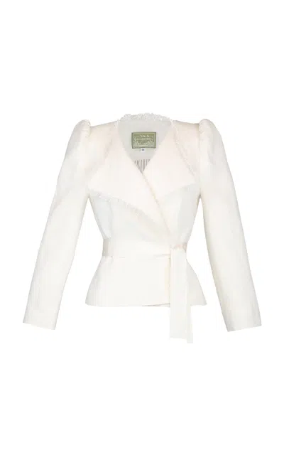 Lena Hoschek Adelaide Linen Jacket In Ivory