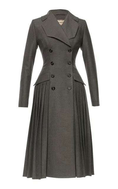 Lena Hoschek Albertine Wool Coat Dress In Grey