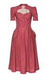Lena Hoschek Aloisia Printed Cotton Dress In Red