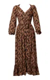 Lena Hoschek Amara Floral Scarf Dress In Brown