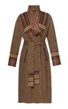 Lena Hoschek Amira Wool Coat In Multi