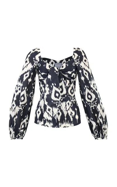 Lena Hoschek Andrea Cotton Blouse In Print