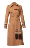 Lena Hoschek Artisan Wool Coat In Khaki