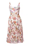 Lena Hoschek Baby I'm Yours Dress Cotton Plisse Blouson Midi Dress In Floral