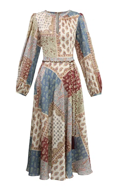 Lena Hoschek Bazaar Cotton Midi Dress In Multi