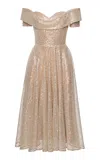 Lena Hoschek Belle Of The Ball Sequined Gown In Gold