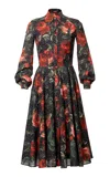 Lena Hoschek Blanche Floral Cotton Dress In Multi