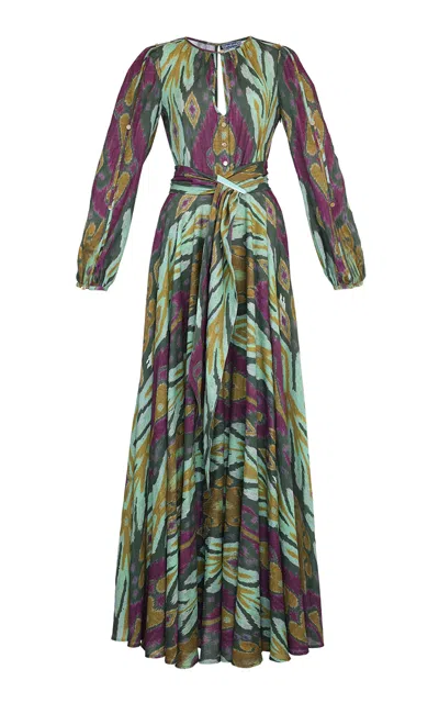 Lena Hoschek Bliss Cotton Maxi Dress In Multi