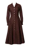 Lena Hoschek Brigitte Polka Dot Cotton Dress In Multi