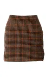 Lena Hoschek Camy Wool Skirt In Brown