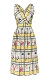 Lena Hoschek Caterina Printed Stretch-cotton Midi Dress In Multi