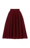 Lena Hoschek Catherine Pleated Skirt In Red