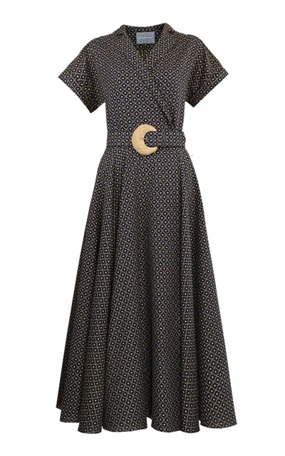 Lena Hoschek Celina Cotton Midi Dress In Brown