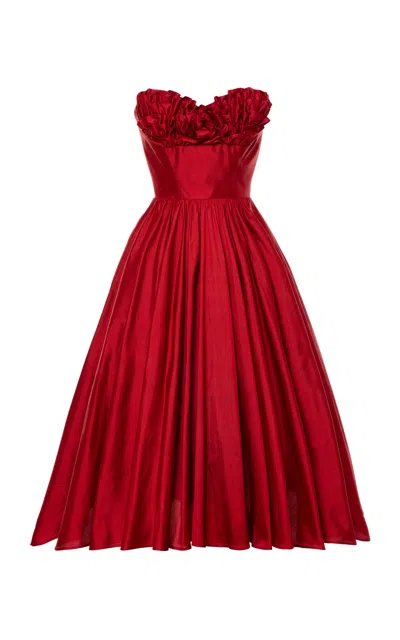 Lena Hoschek Cheers Ruffled Dress In Red