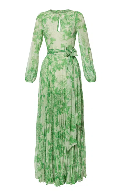 Lena Hoschek Dalida Printed Maxi Dress In Green