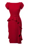 Lena Hoschek Dealer Ruffled Dress In Red