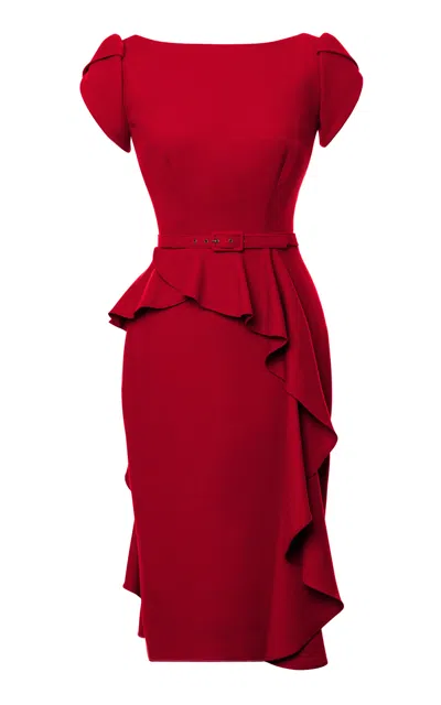 Lena Hoschek Dealer Ruffled Dress In Red