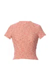 Lena Hoschek Devon Cotton Knitted Top In Pink