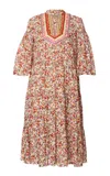 Lena Hoschek Dreamer Cotton A-line Midi Shift Dress In Orange