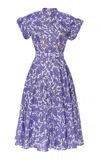 Lena Hoschek Dreamy Linen A-line Midi Dress In Purple