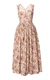 Lena Hoschek Elouise Cotton Apron Midi Dress In Floral