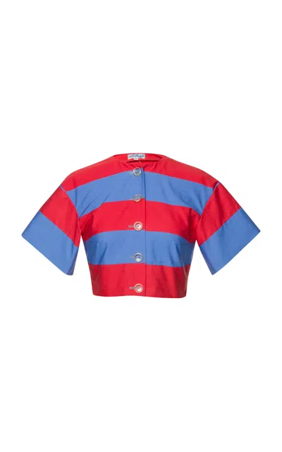 Lena Hoschek Festa Striped Cotton Blouse