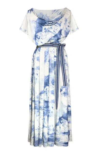 Lena Hoschek Gaia Midi Dress In Blue