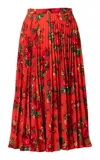 Lena Hoschek Gloria Floral Pleated Skirt In Multi