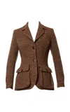 Lena Hoschek Grandpa's Hunting Jacket In Brown