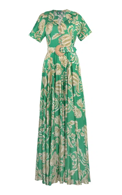 Lena Hoschek Harmony Cotton Maxi Dress In Green