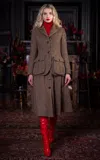Lena Hoschek Harrison Wool Midi Skirt In Brown