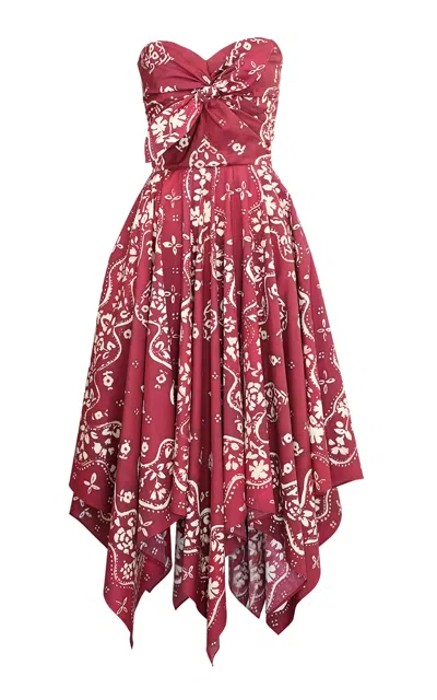 Lena Hoschek Kaleidoscope Cotton Midi Dress In Brown