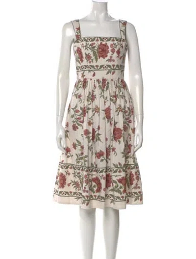 Pre-owned Lena Hoschek Linen Knee-length Dress In Multi