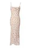 Lena Hoschek Lovey Dovey Cowl Neck Midi Dress In Floral