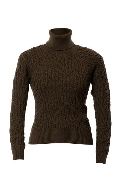 Lena Hoschek Lucy Turtleneck Knit Top In Black