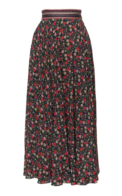 Lena Hoschek Maeve Printed Maxi Skirt In Multi