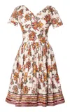 Lena Hoschek Martha Cotton Mini Wrap Dress In Floral