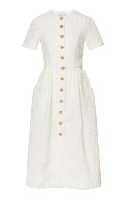 Lena Hoschek Maxima Tailored Cotton Midi Dress In White