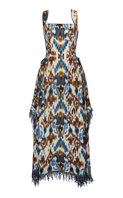 Lena Hoschek Medina Cotton Maxi Dress In Multi