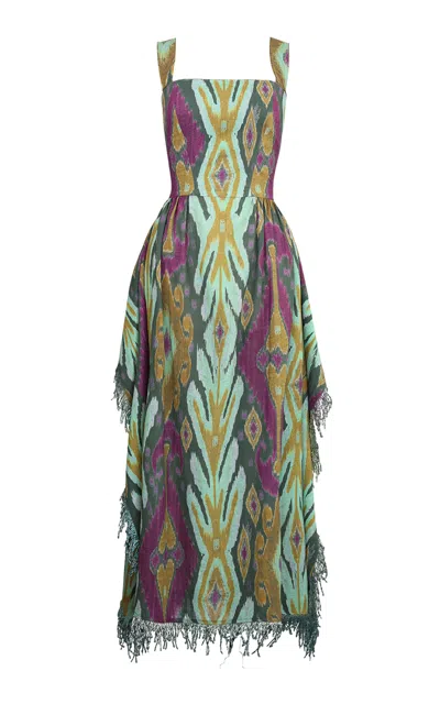 Lena Hoschek Medina Cotton Midi Dress In Multi